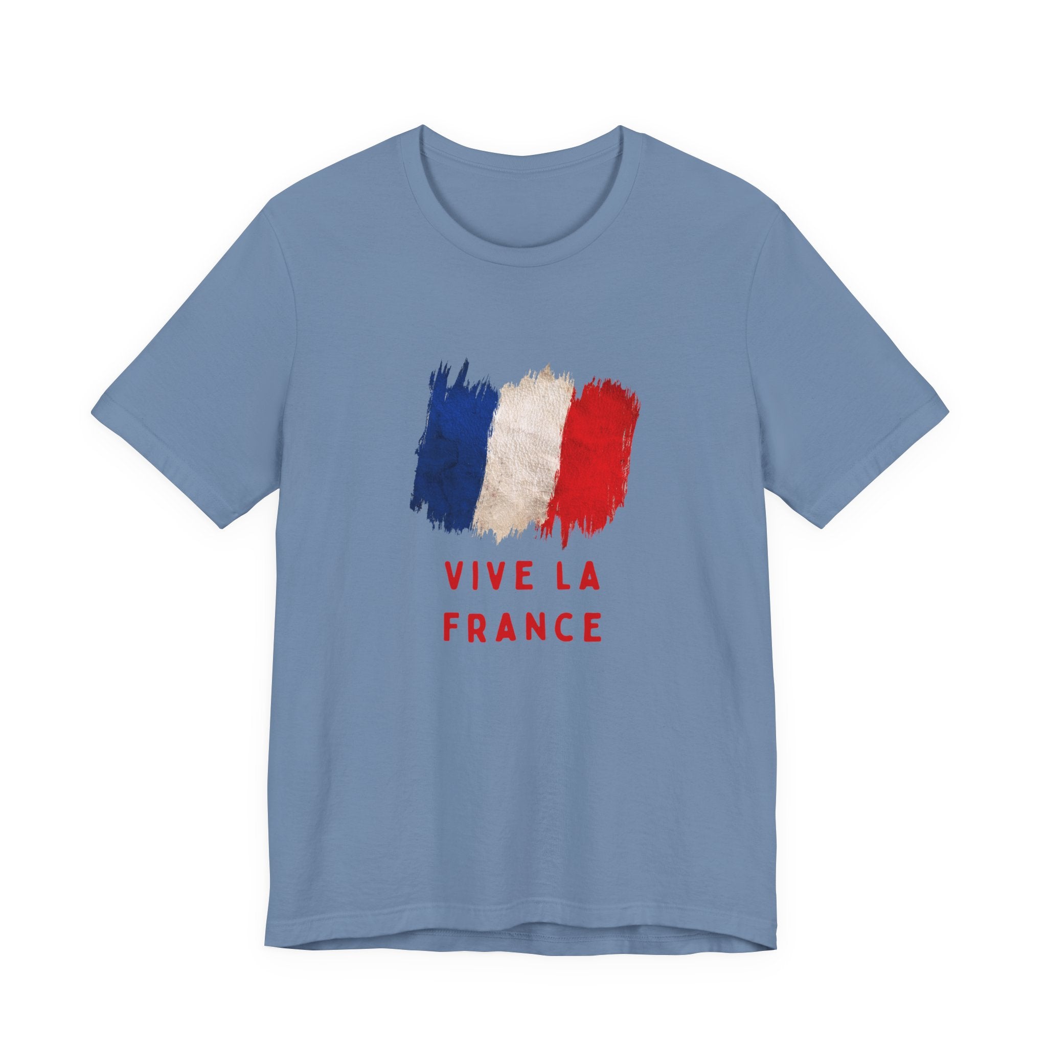 Vive La France T‑Shirt — French Flag Brushstroke Tee