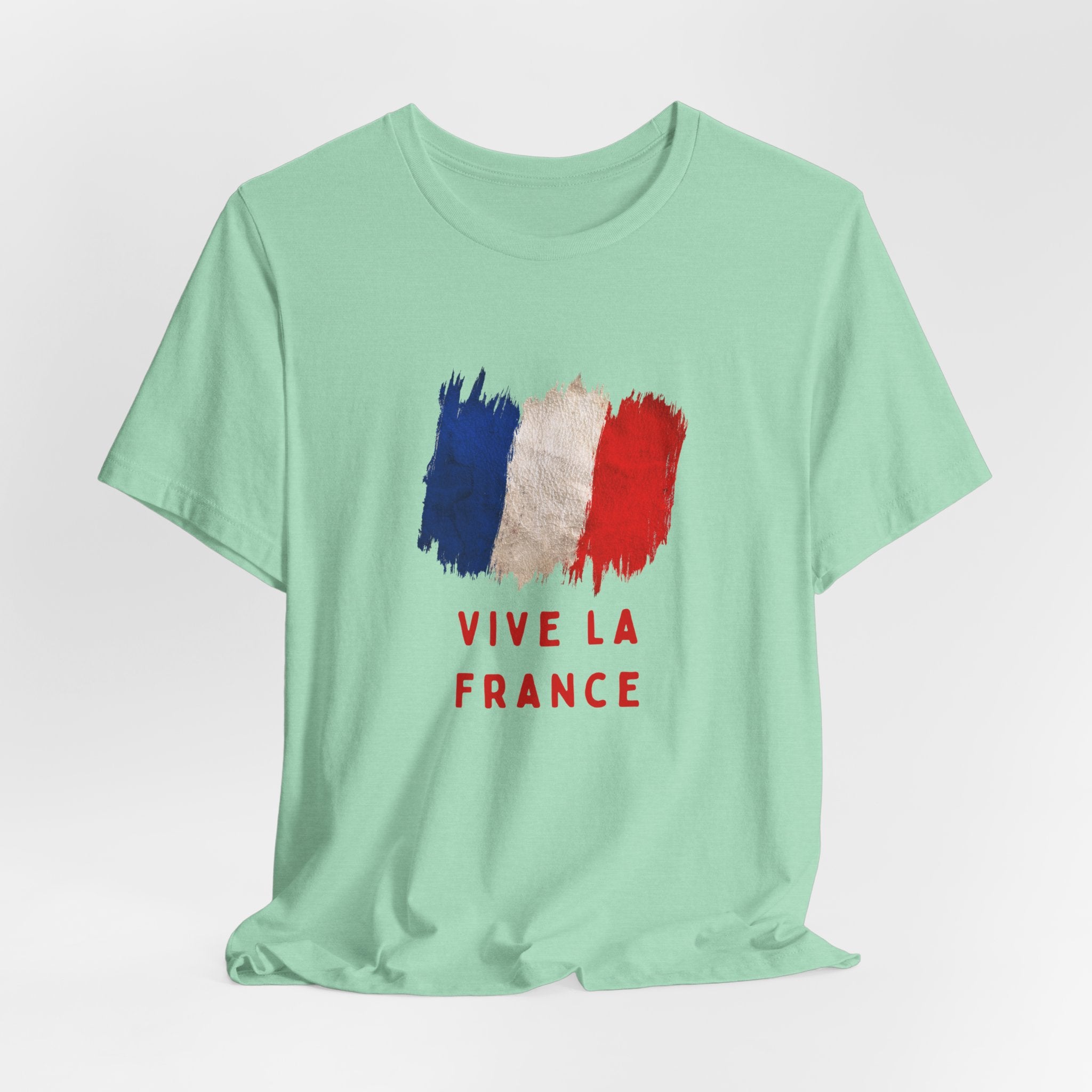 Vive La France T‑Shirt — French Flag Brushstroke Tee
