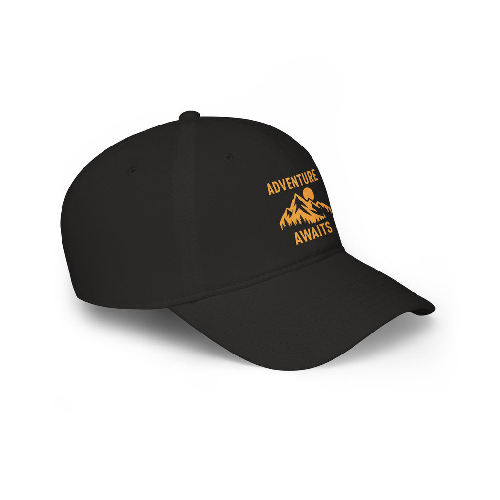 Adventure Awaits Baseball Cap — Mountain Hiking Hat for Outdoor Travel