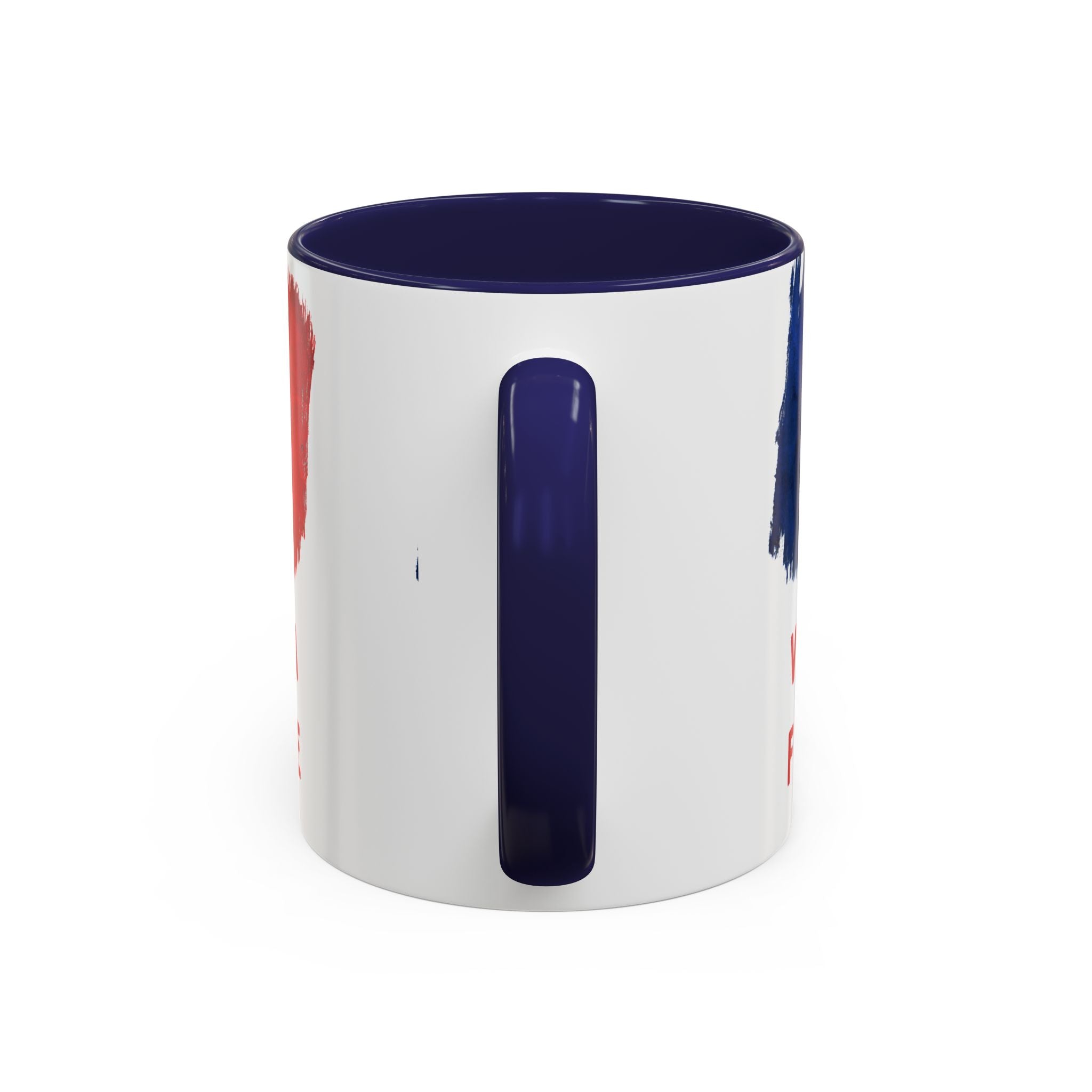 Vive La France Accent Coffee Mug — French Flag Brushstroke 11/15oz