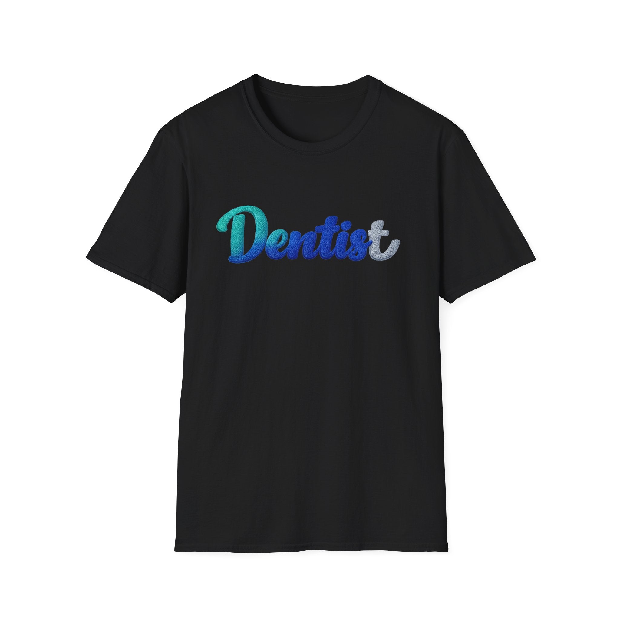Dentist T-Shirt — Gradient Script Dental Tee for Hygienists & Dentists