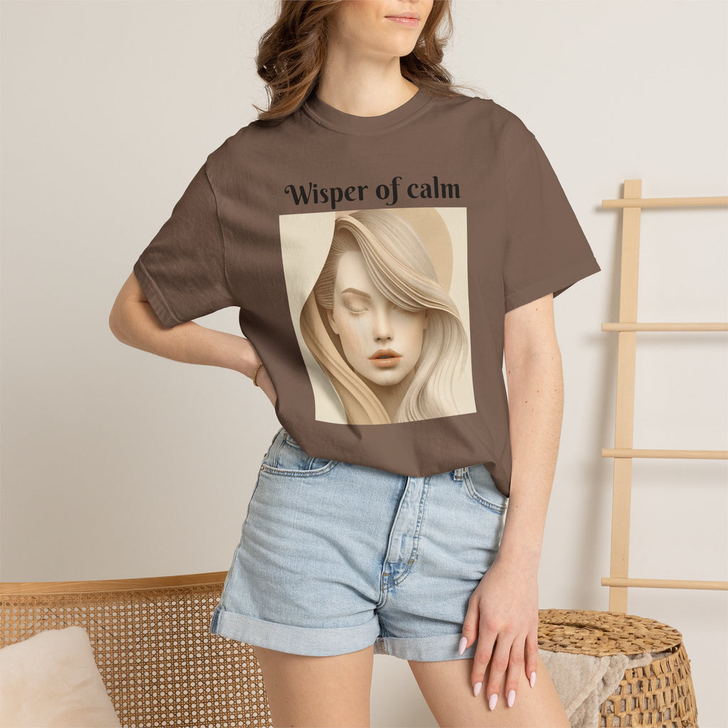 Whisper of Calm T-Shirt — Serene Portrait Graphic Tee