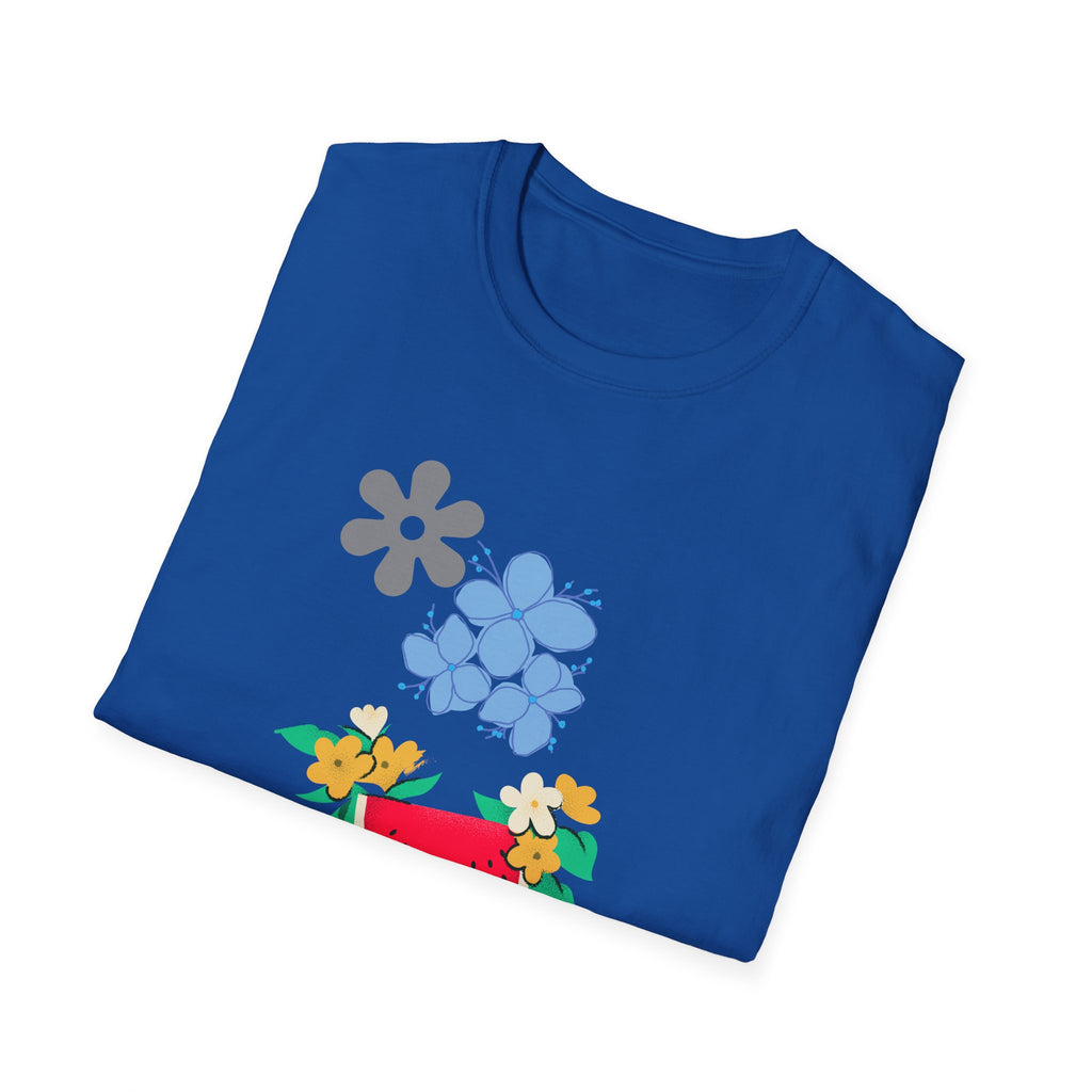 Watermelon Blossom Tee — Floral Fruit Graphic T-Shirt