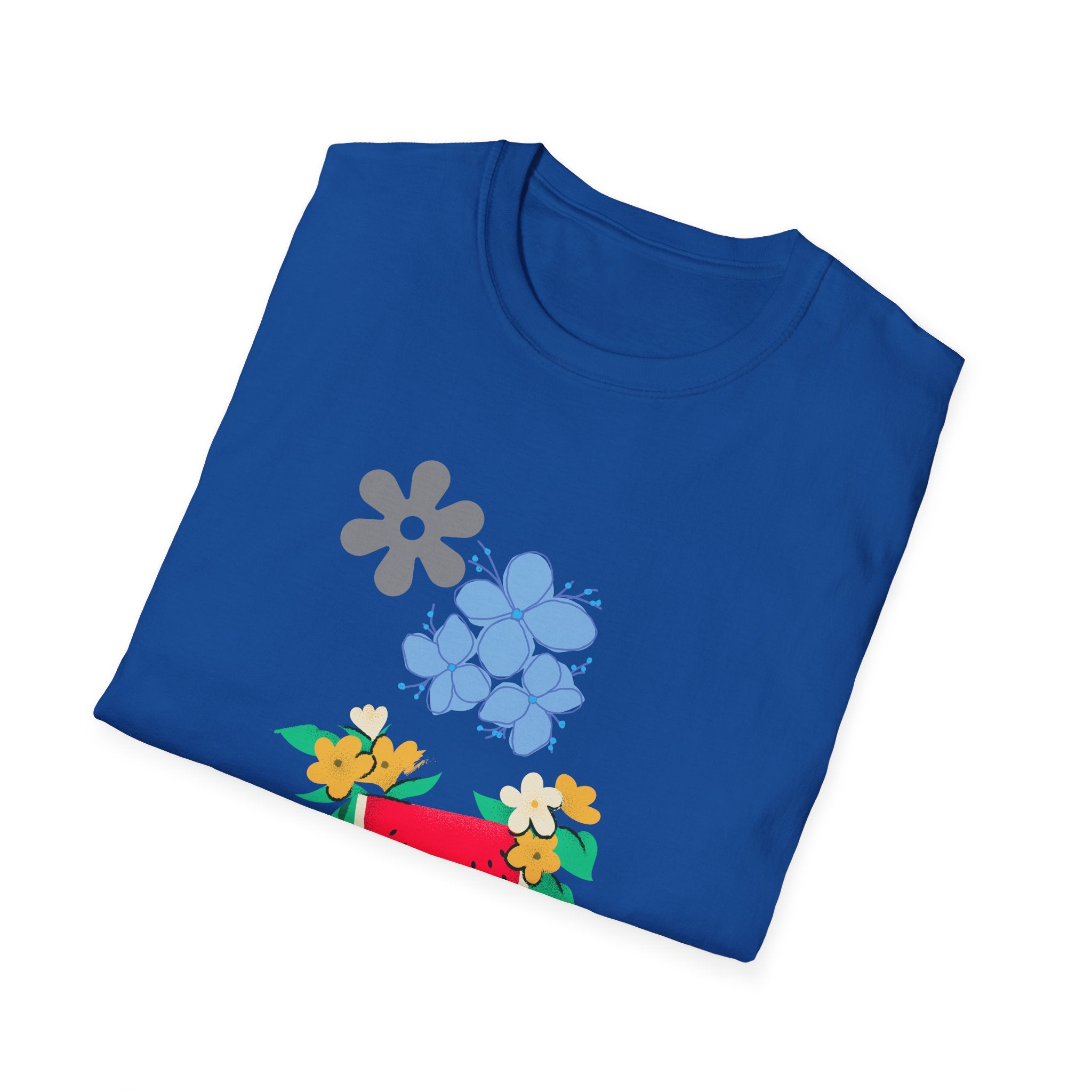 Watermelon Blossom Tee — Floral Fruit Graphic T-Shirt