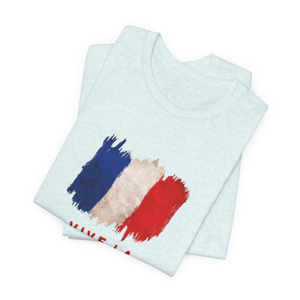 Vive La France T‑Shirt — French Flag Brushstroke Tee