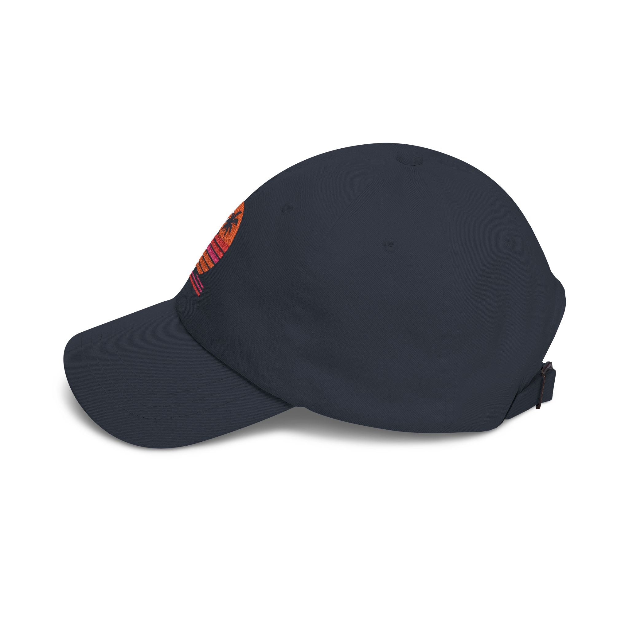 Dad Cap — Retro Sunset Palm Tree Embroidered Hat