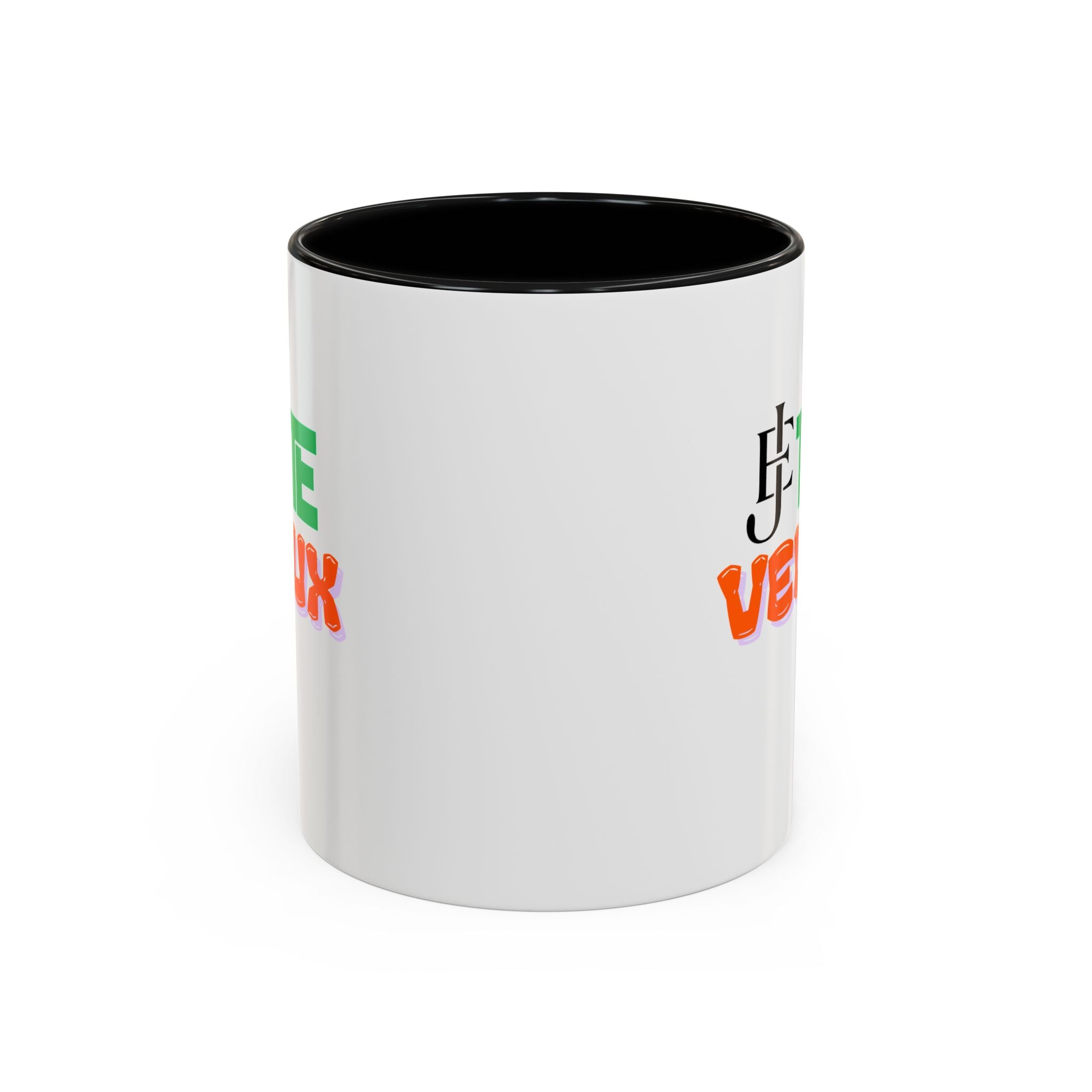 French Phrase Accent Mug — "Je Te Veux" Colorful Ceramic Coffee Mug (11/15oz)