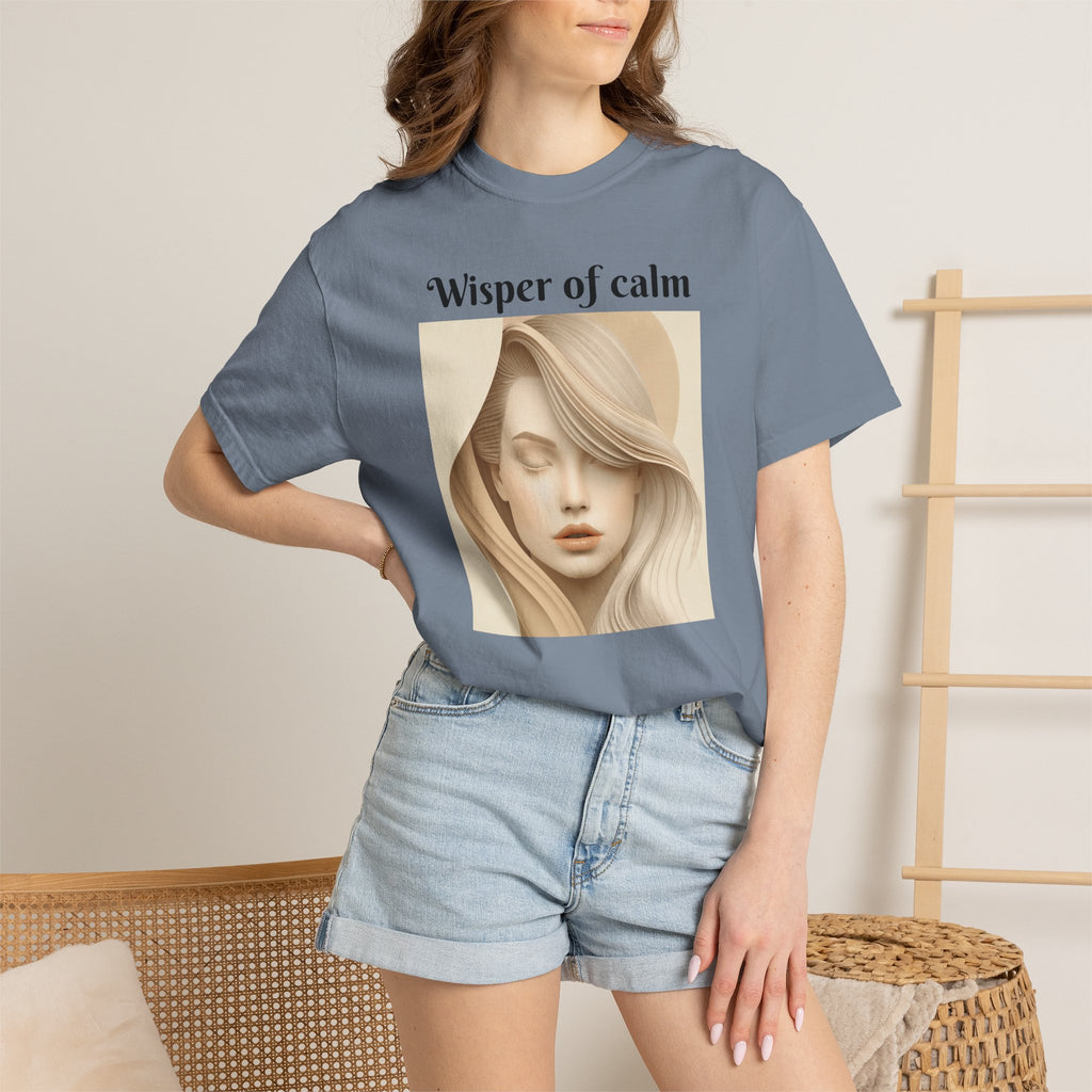 Whisper of Calm T-Shirt — Serene Portrait Graphic Tee