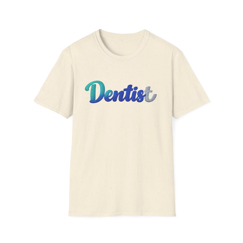 Dentist T-Shirt — Gradient Script Dental Tee for Hygienists & Dentists