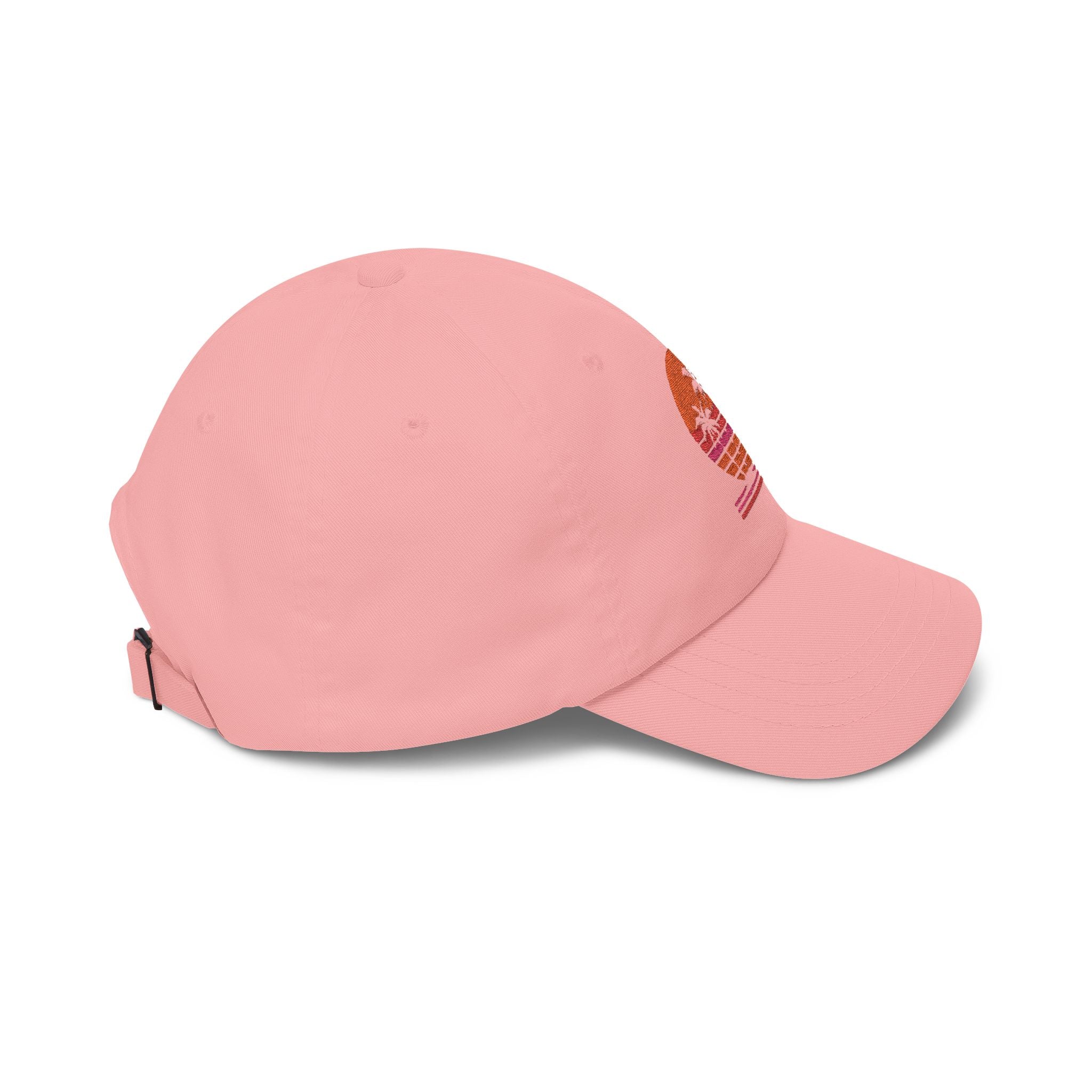 Dad Cap — Retro Sunset Palm Tree Embroidered Hat