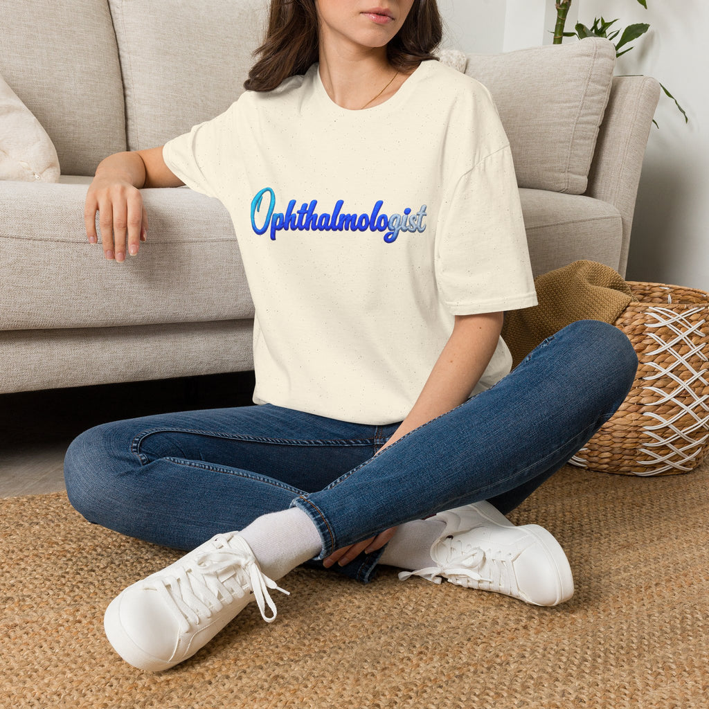 Ophthalmologist T-Shirt — Blue Script Medical Doctor Gift