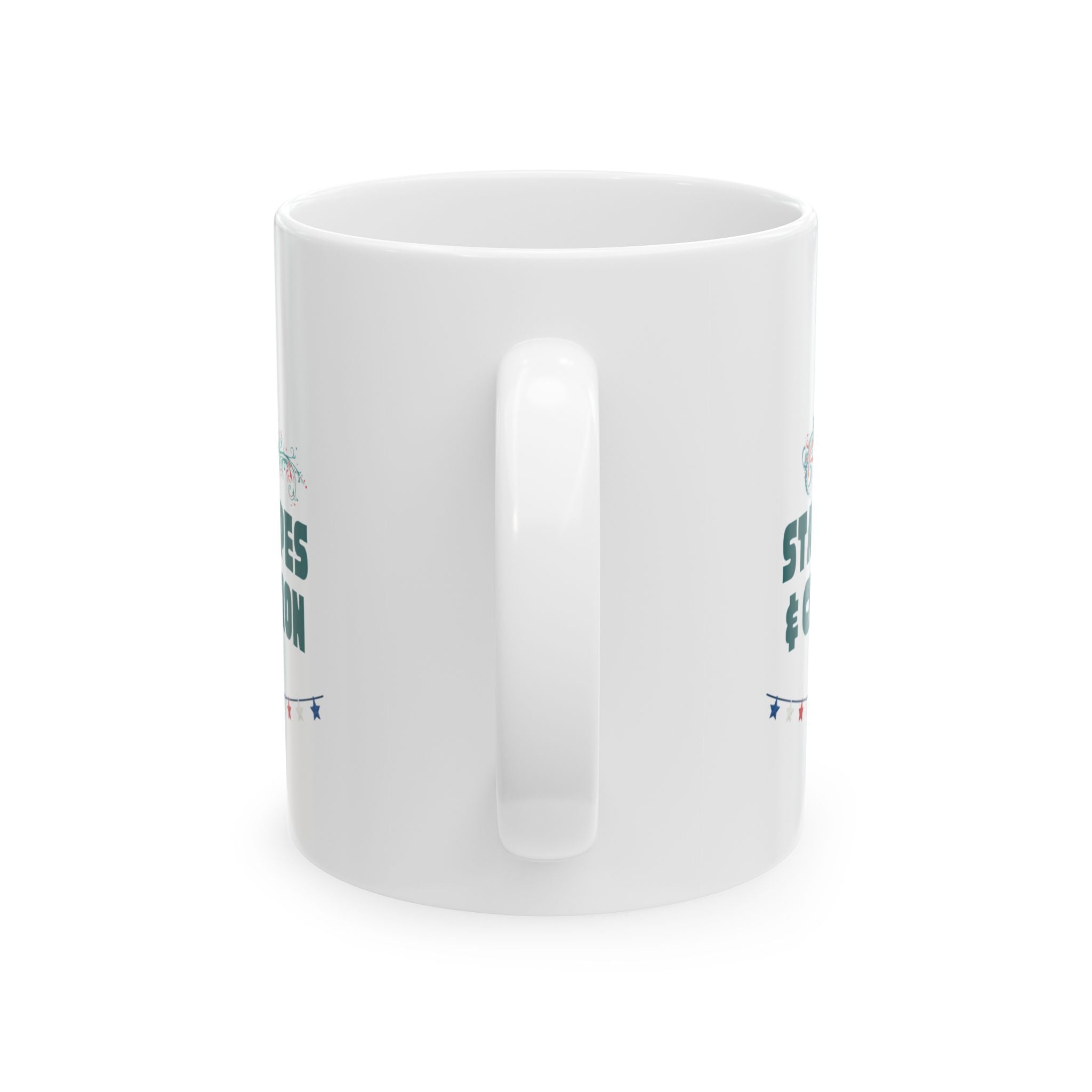 Ceramic Mug - "Stars, Stripes & Celebration" Patriotic 11oz/15oz Coffee Cup