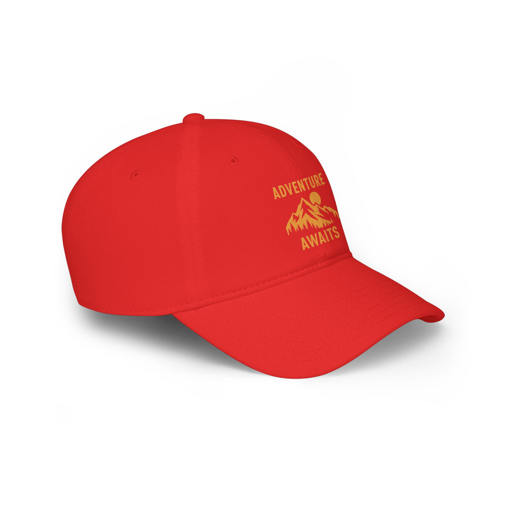 Adventure Awaits Baseball Cap — Mountain Hiking Hat for Outdoor Travel