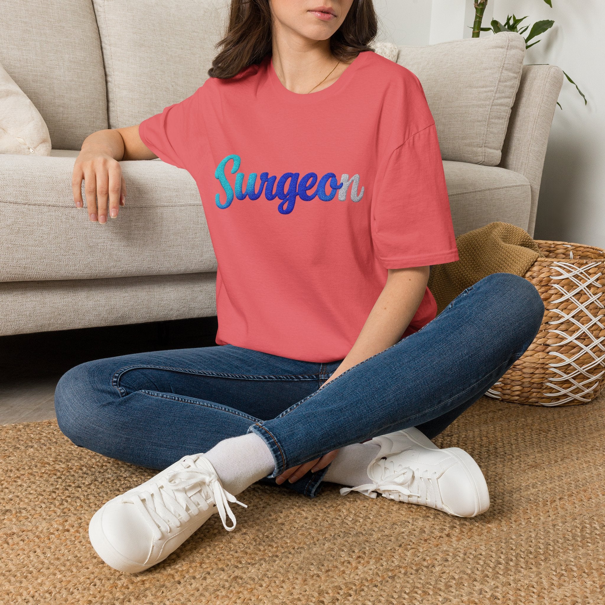 Surgeon Script T-Shirt — Blue Gradient Medical Pride Tee