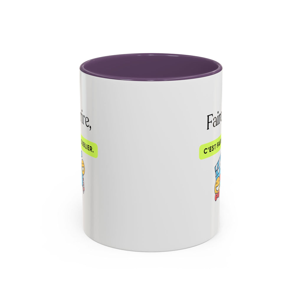 French Quote Accent Coffee Mug — "Faire rire, c'est faire oublier." (11/15oz)