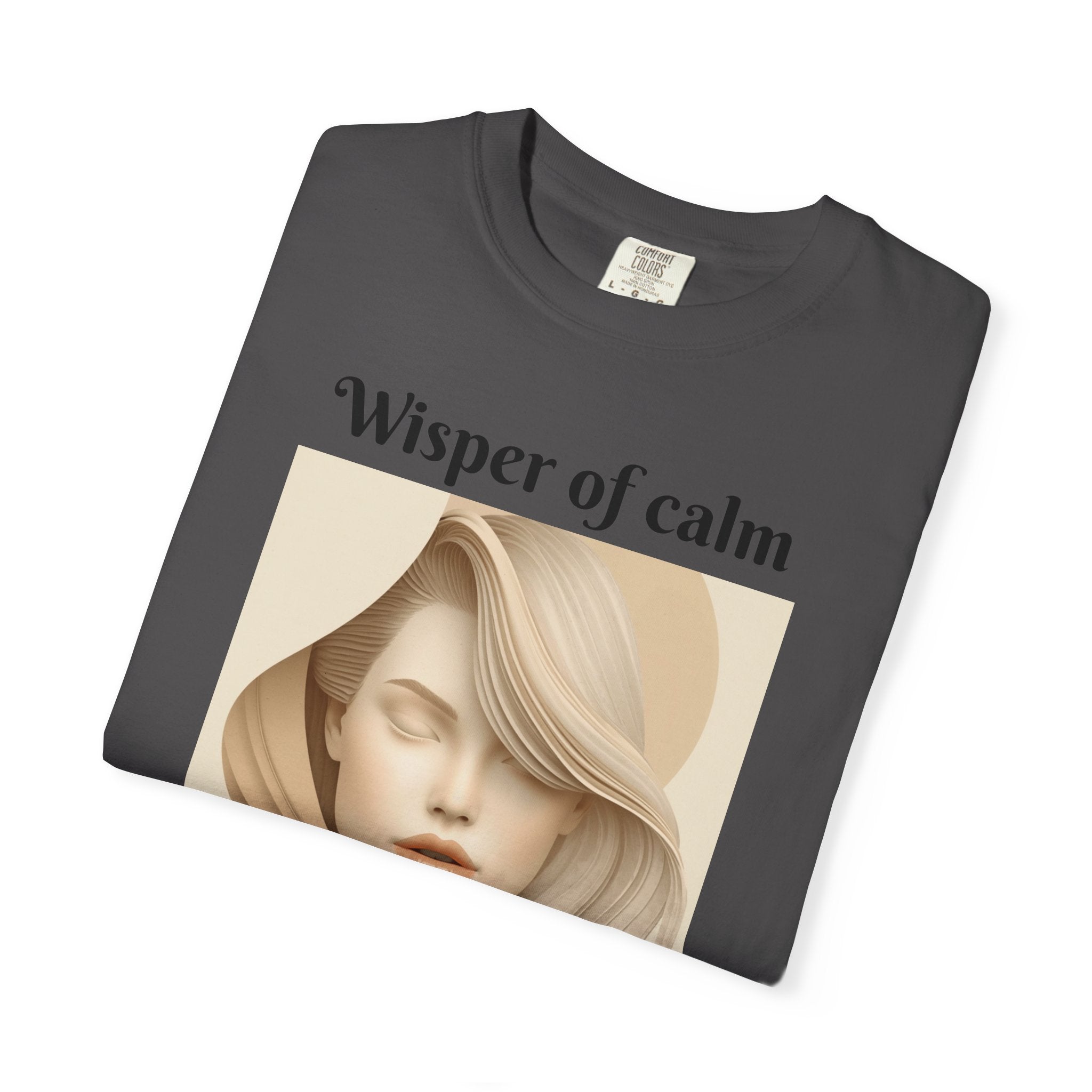 Whisper of Calm T-Shirt — Serene Portrait Graphic Tee