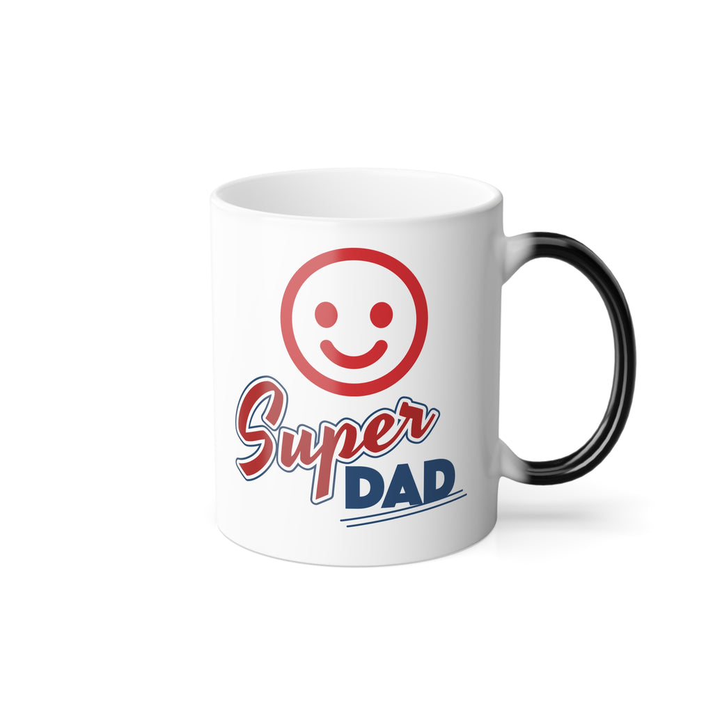 Color-Morph Mug – "Super Dad" Retro Pride Heat-Reveal Coffee Cup, 11oz