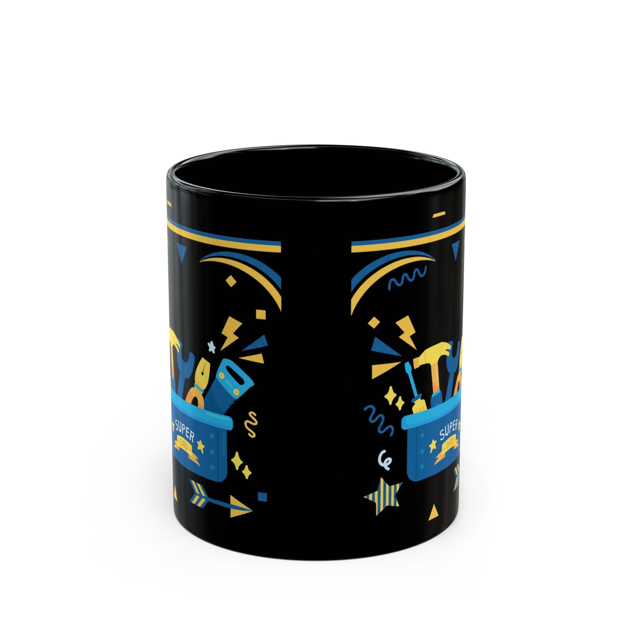 Super Handyworker Toolbox Mug — Black Ceramic Coffee Cup (11oz, 15oz)