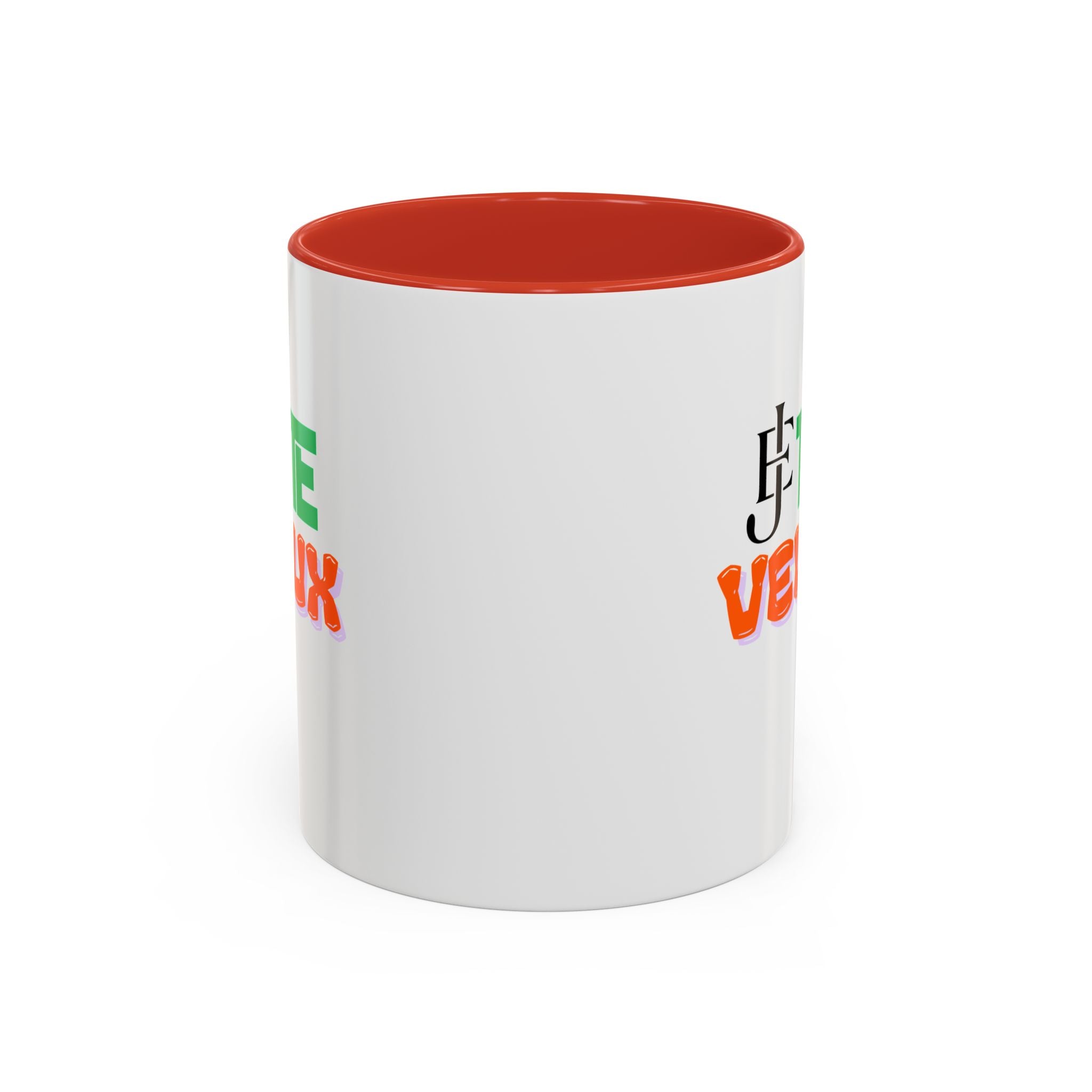 French Phrase Accent Mug — "Je Te Veux" Colorful Ceramic Coffee Mug (11/15oz)