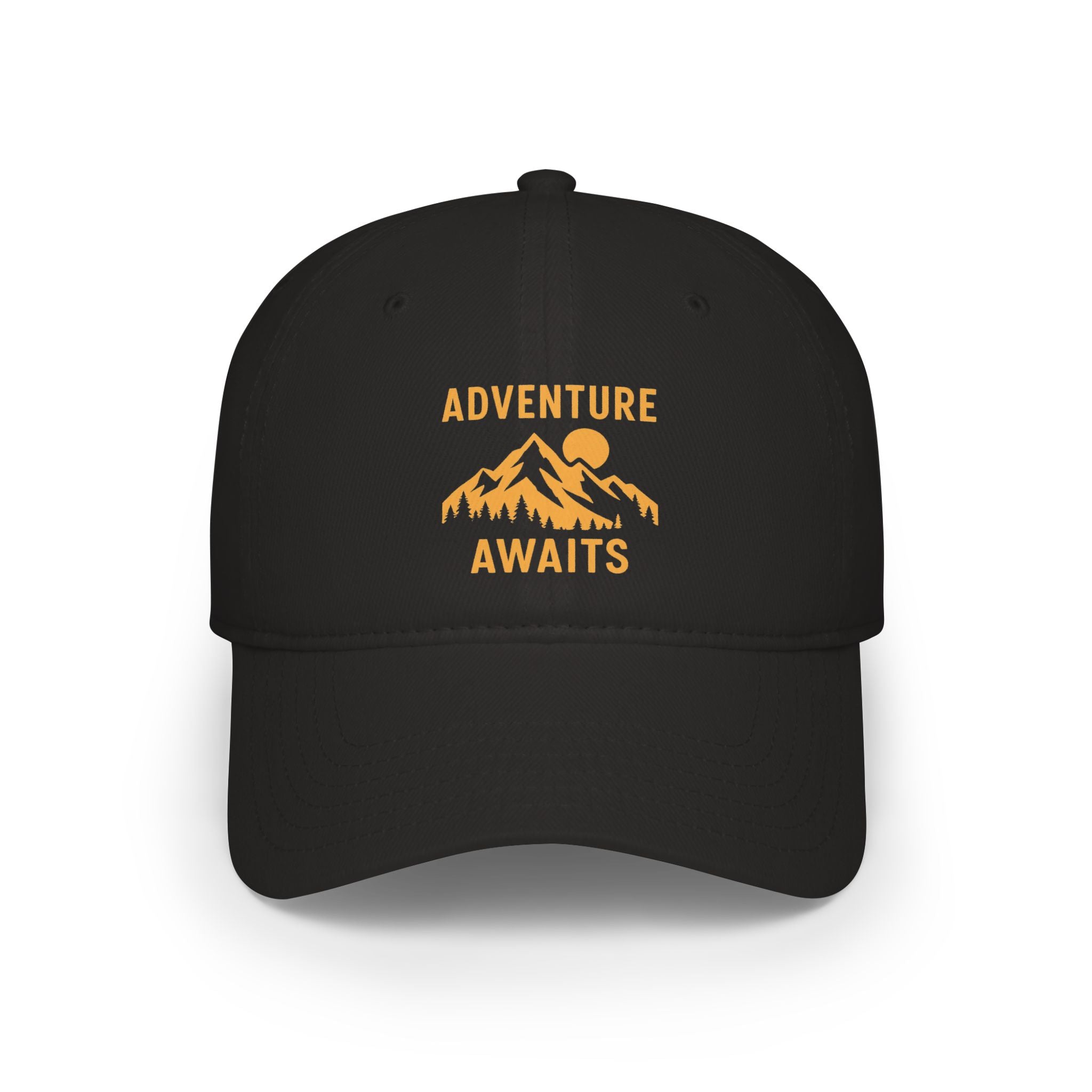 Adventure Awaits Baseball Cap — Mountain Hiking Hat for Outdoor Travel