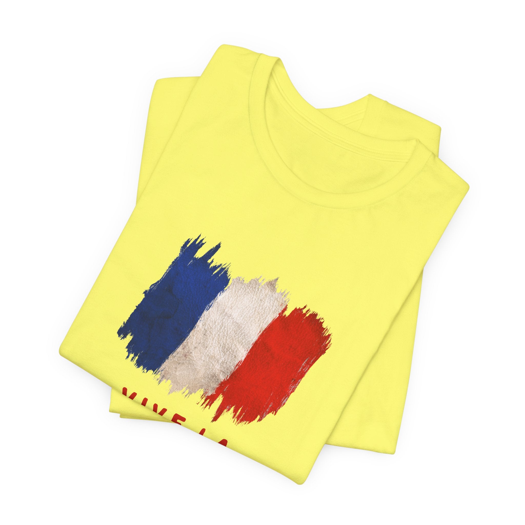Vive La France T‑Shirt — French Flag Brushstroke Tee