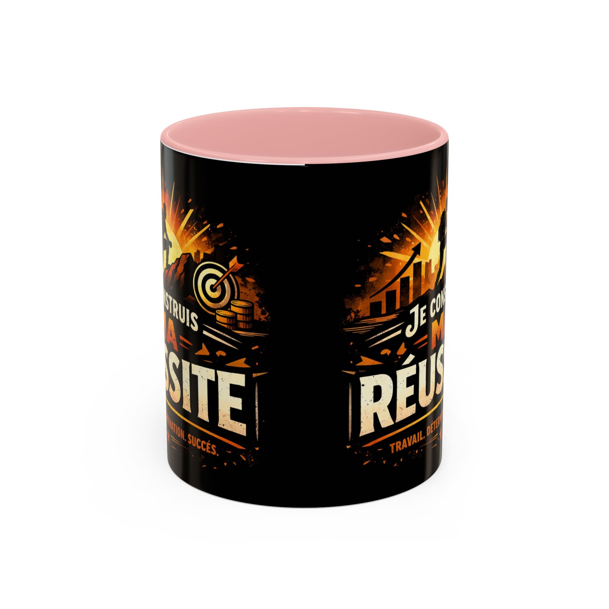 Motivational Coffee Mug — "Je Construis Ma Réussite" French Success Quote