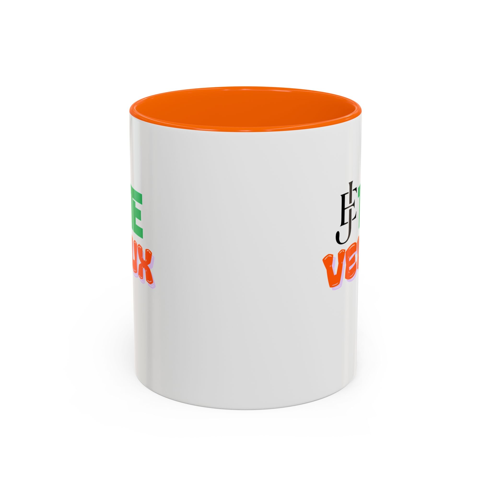 French Phrase Accent Mug — "Je Te Veux" Colorful Ceramic Coffee Mug (11/15oz)