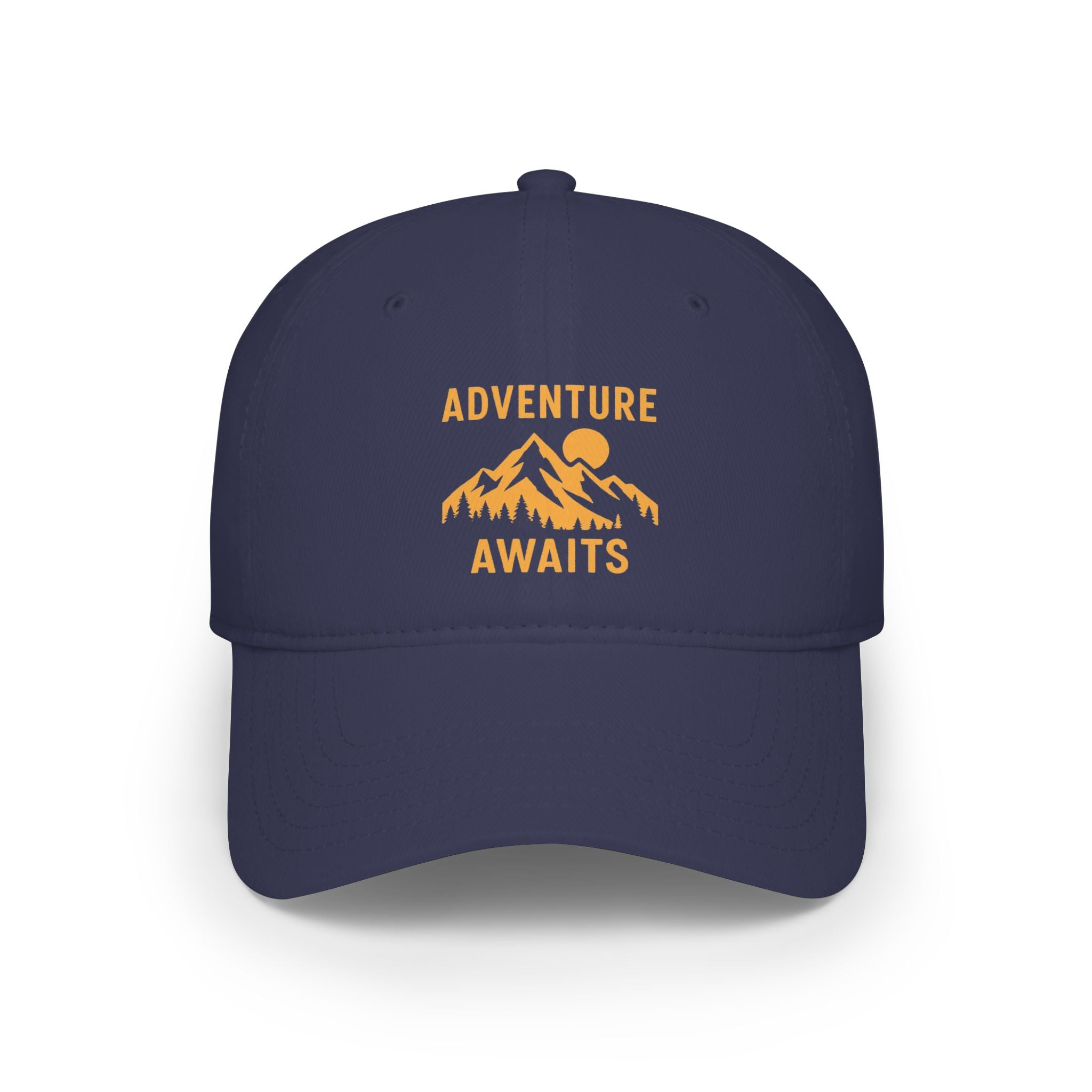 Adventure Awaits Baseball Cap — Mountain Hiking Hat for Outdoor Travel
