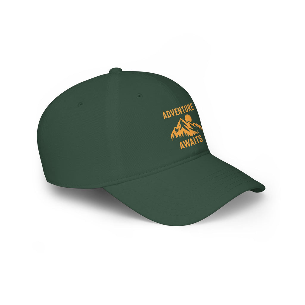 Adventure Awaits Baseball Cap — Mountain Hiking Hat for Outdoor Travel