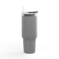40oz Insulated Travel Mug — "Happy 4th of July" Patriotic Fireworks Design
