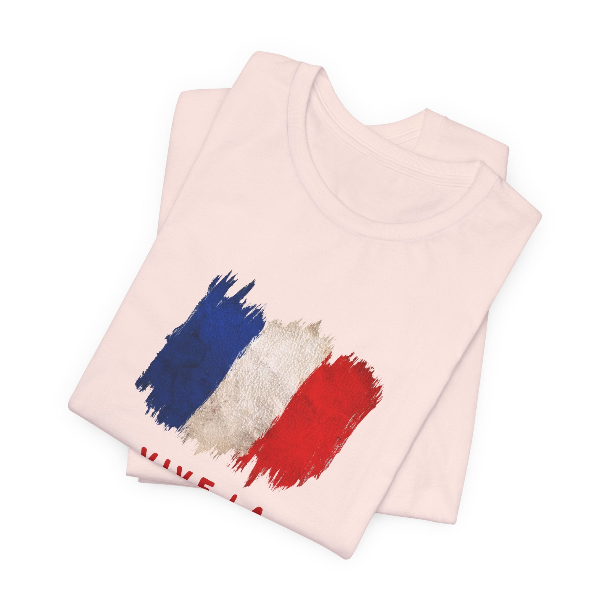 Vive La France T‑Shirt — French Flag Brushstroke Tee