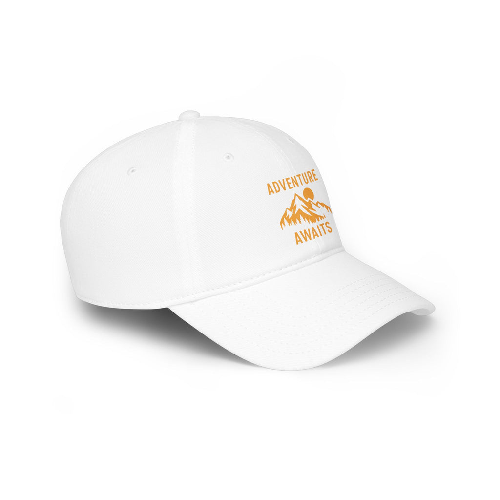 Adventure Awaits Baseball Cap — Mountain Hiking Hat for Outdoor Travel