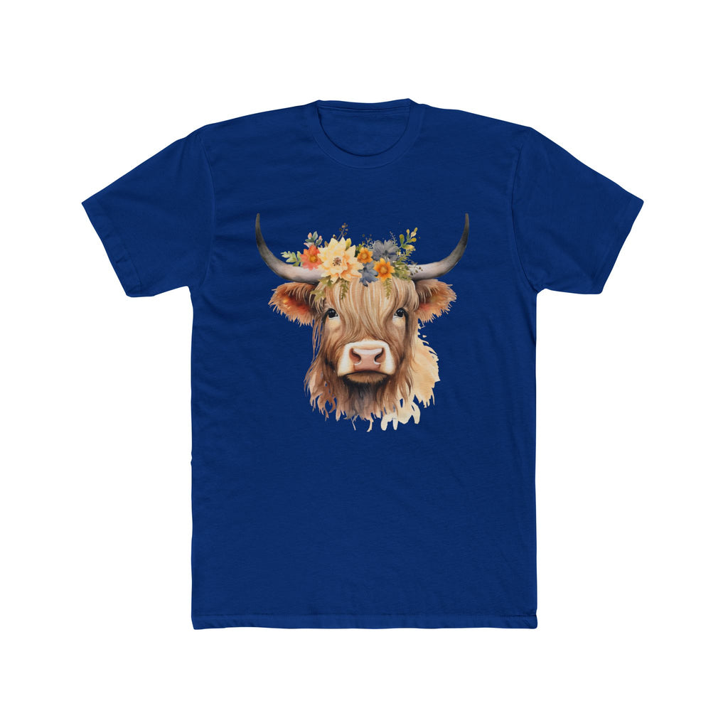 Fearlesss Highland Cow - Watercolor Floral Art