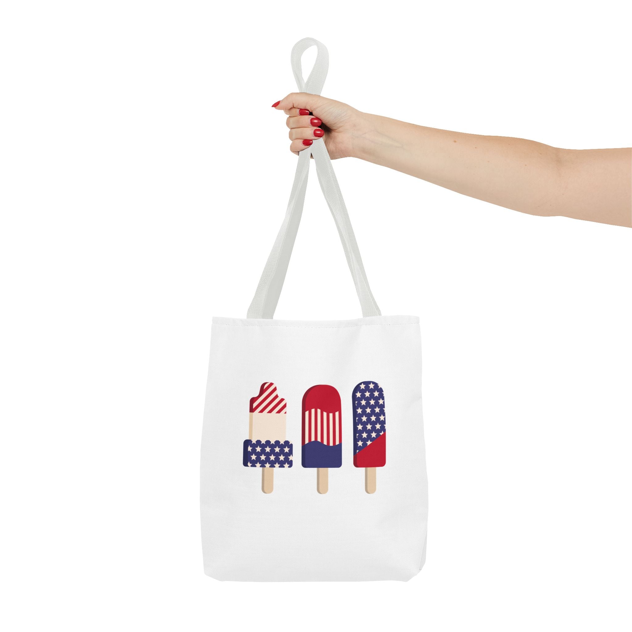 Patriotic Popsicle Tote Bag — 4th of July American Flag Summer Beach Tote