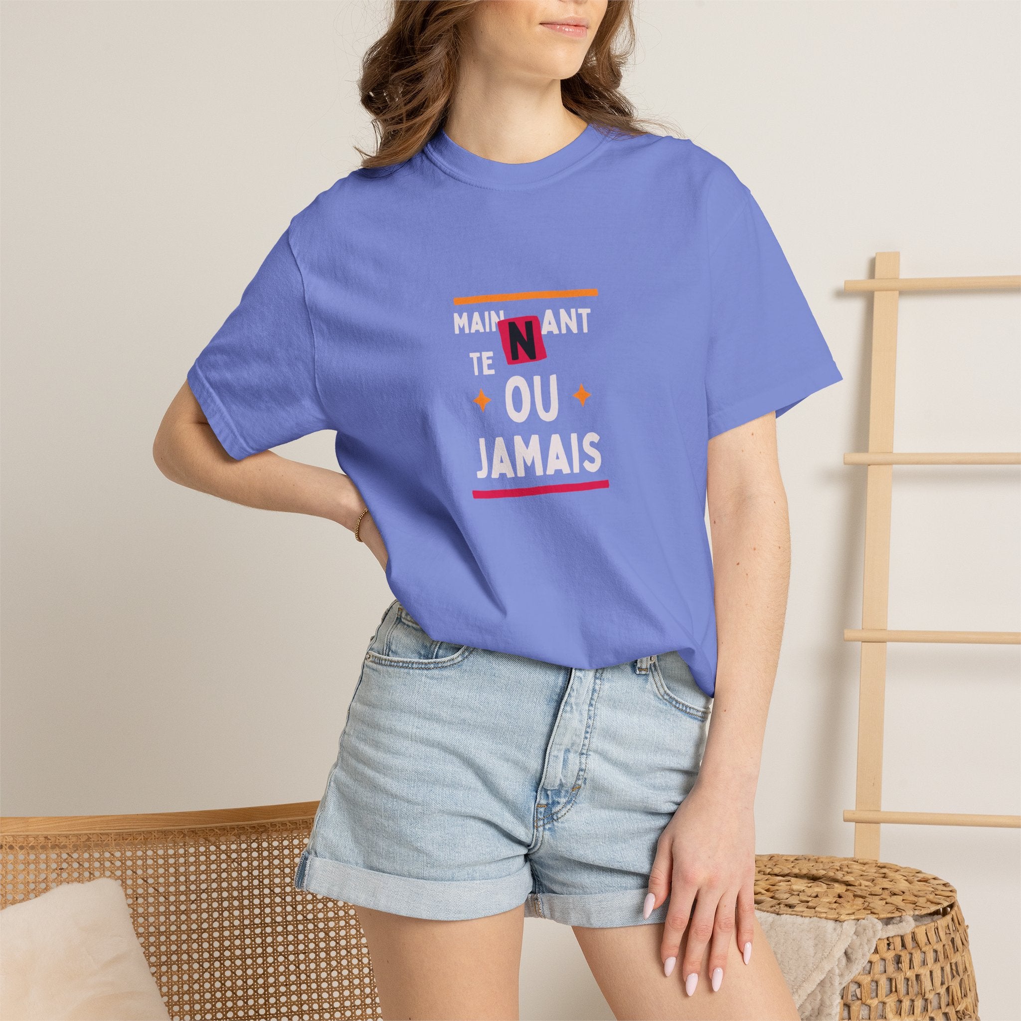 French Phrase Graphic T-Shirt — "Maintenant' Ou Jamais"