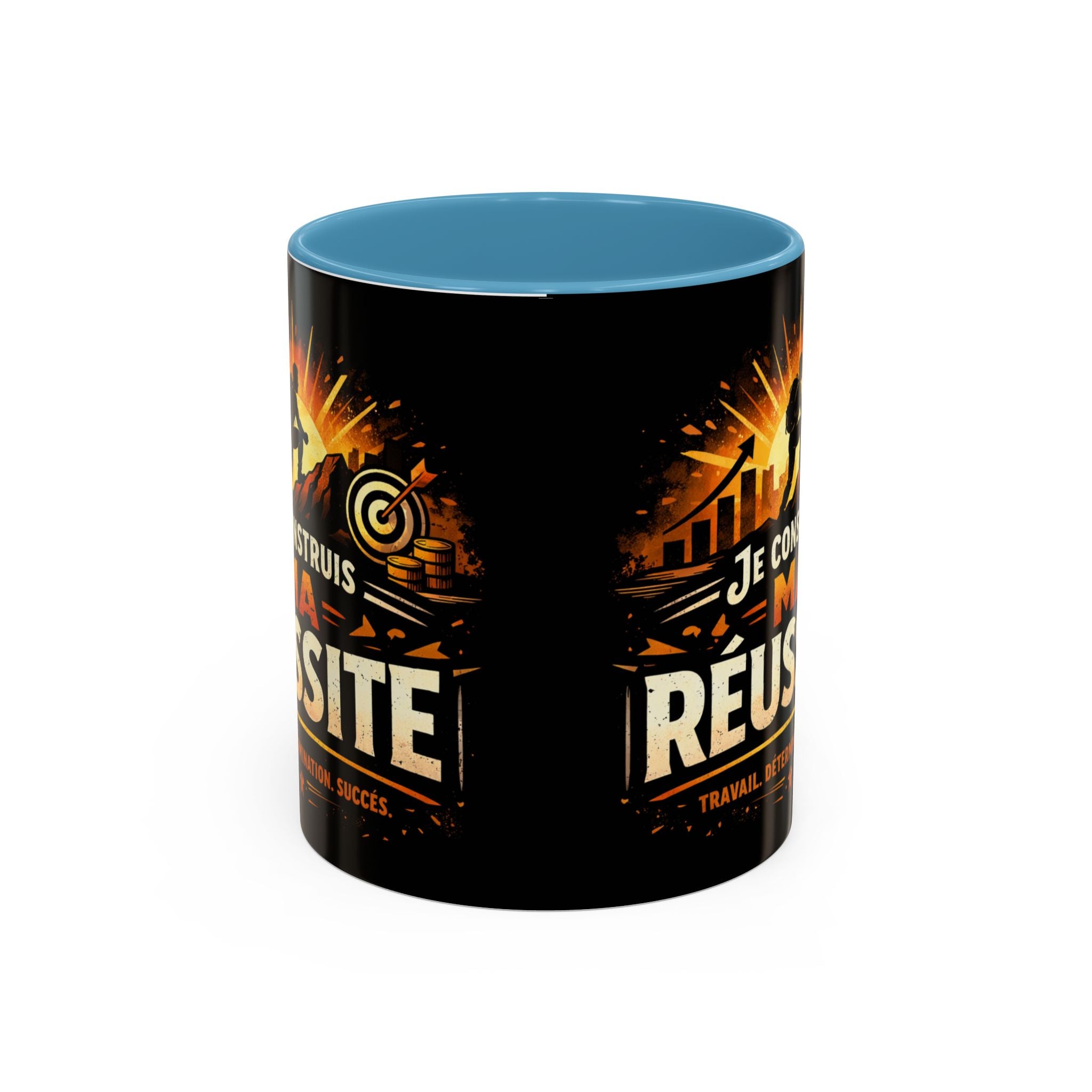 Motivational Coffee Mug — "Je Construis Ma Réussite" French Success Quote