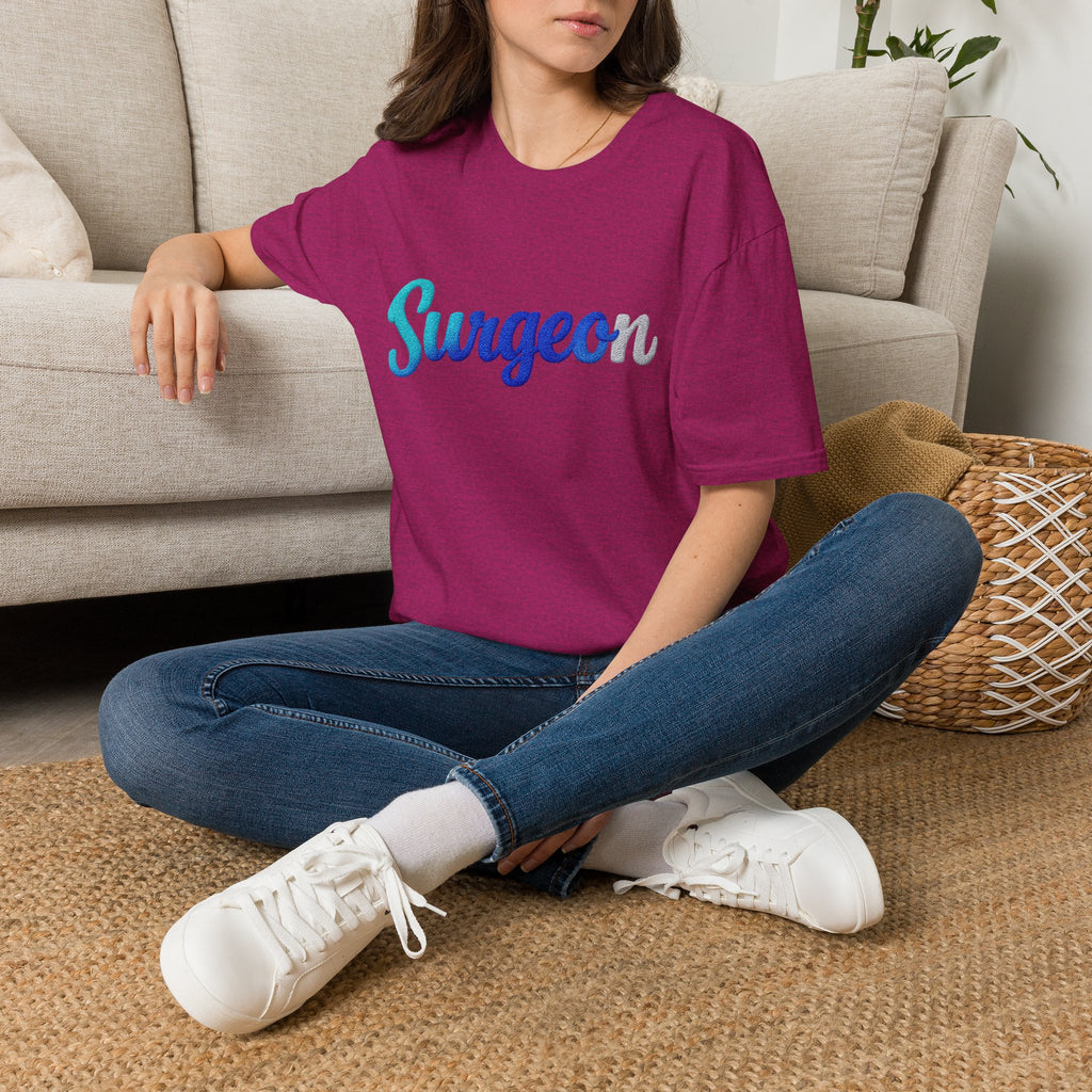 Surgeon Script T-Shirt — Blue Gradient Medical Pride Tee