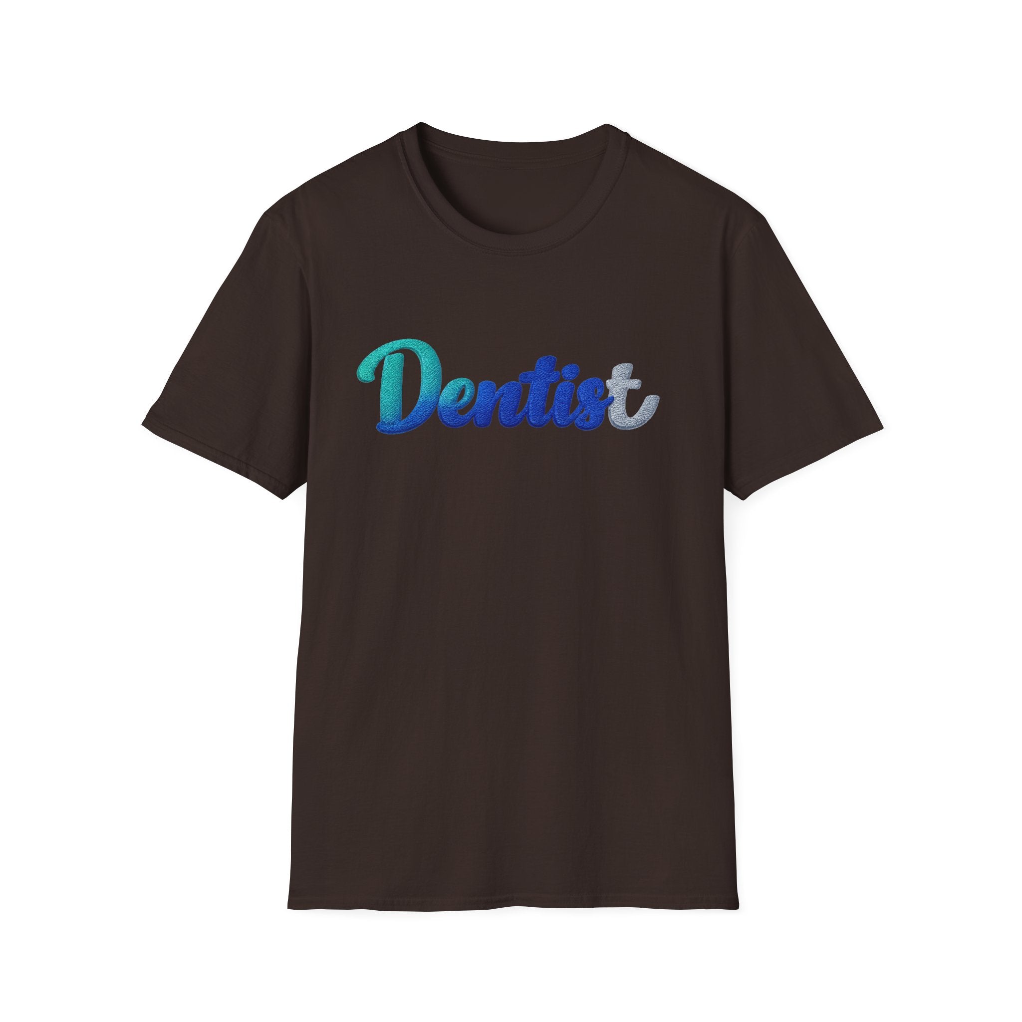 Dentist T-Shirt — Gradient Script Dental Tee for Hygienists & Dentists
