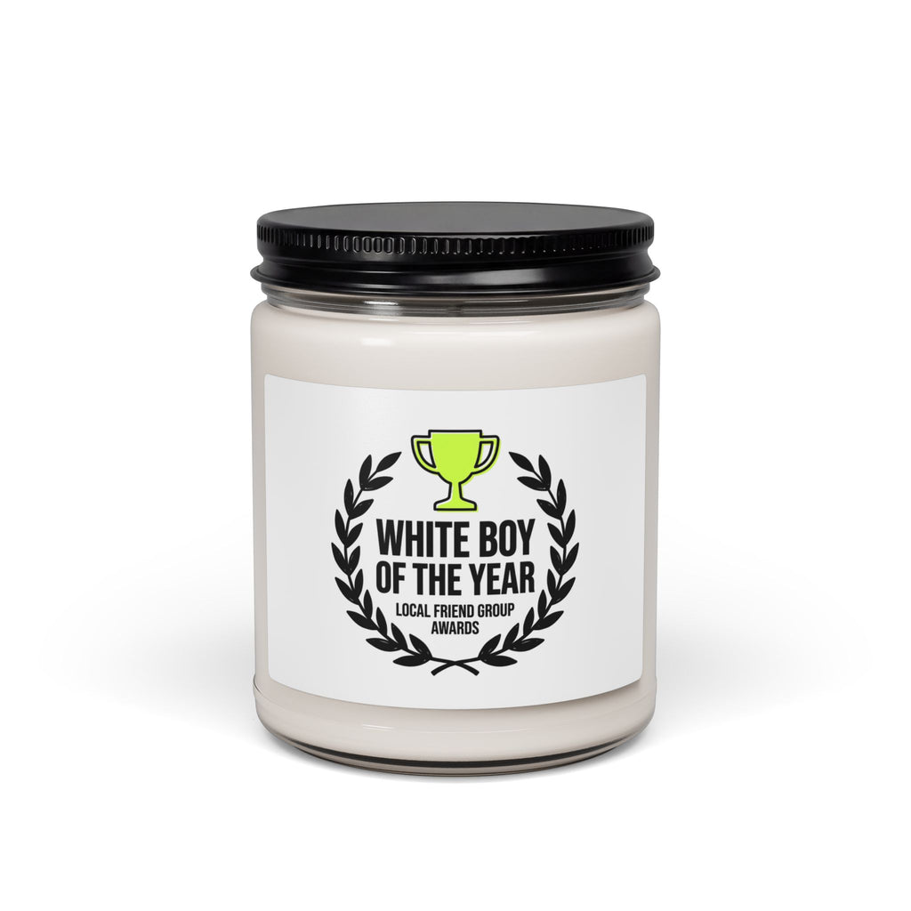 White Boy of the Year Candle | Soy Candle, Minimal Meme, Black on White