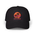 Dad Cap — Retro Sunset Palm Tree Embroidered Hat