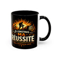 Motivational Coffee Mug — "Je Construis Ma Réussite" French Success Quote