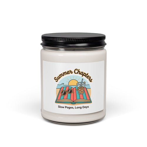Summer Chapters Soy Candle, summer aesthetic | coastal vibes, retro pastel