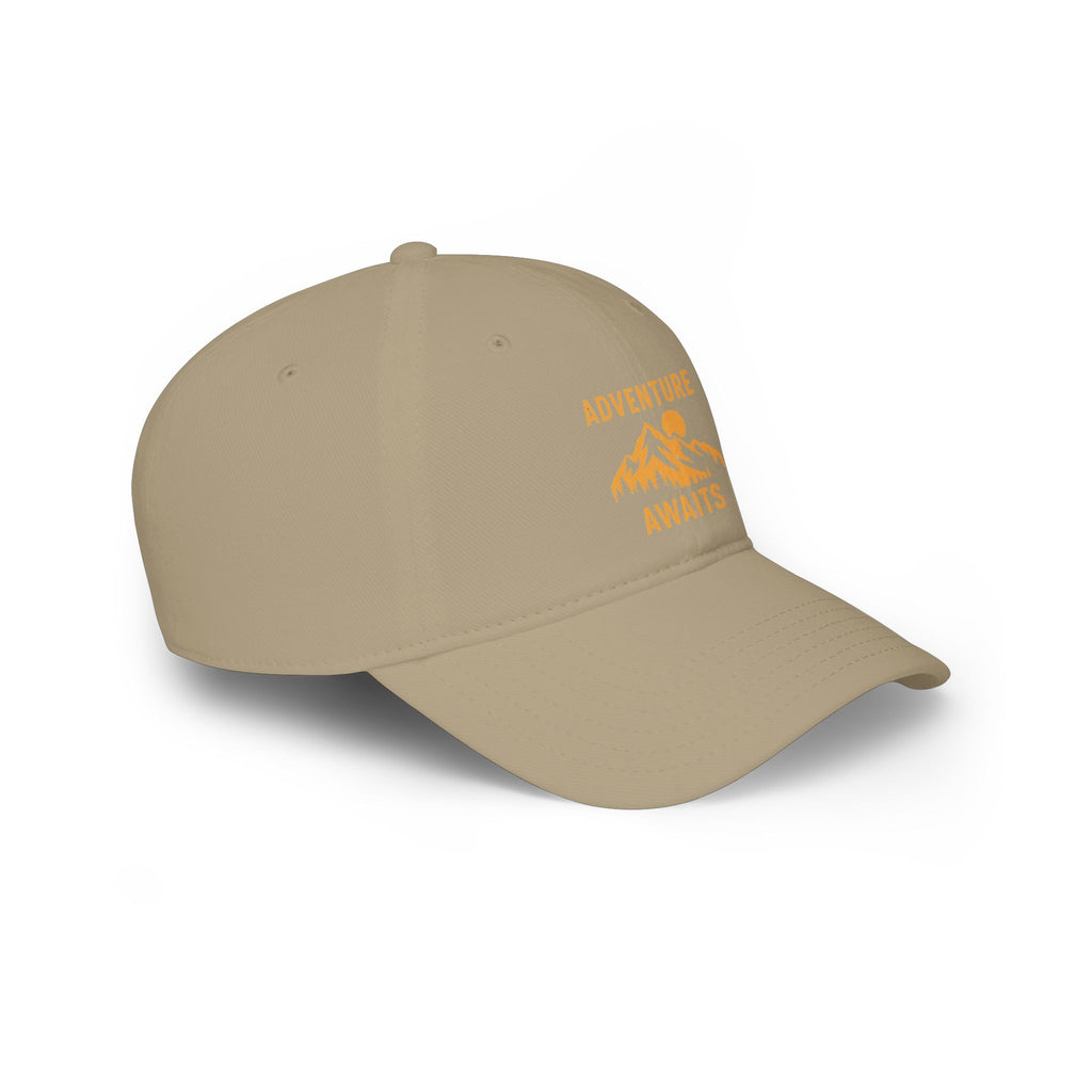 Adventure Awaits Baseball Cap — Mountain Hiking Hat for Outdoor Travel