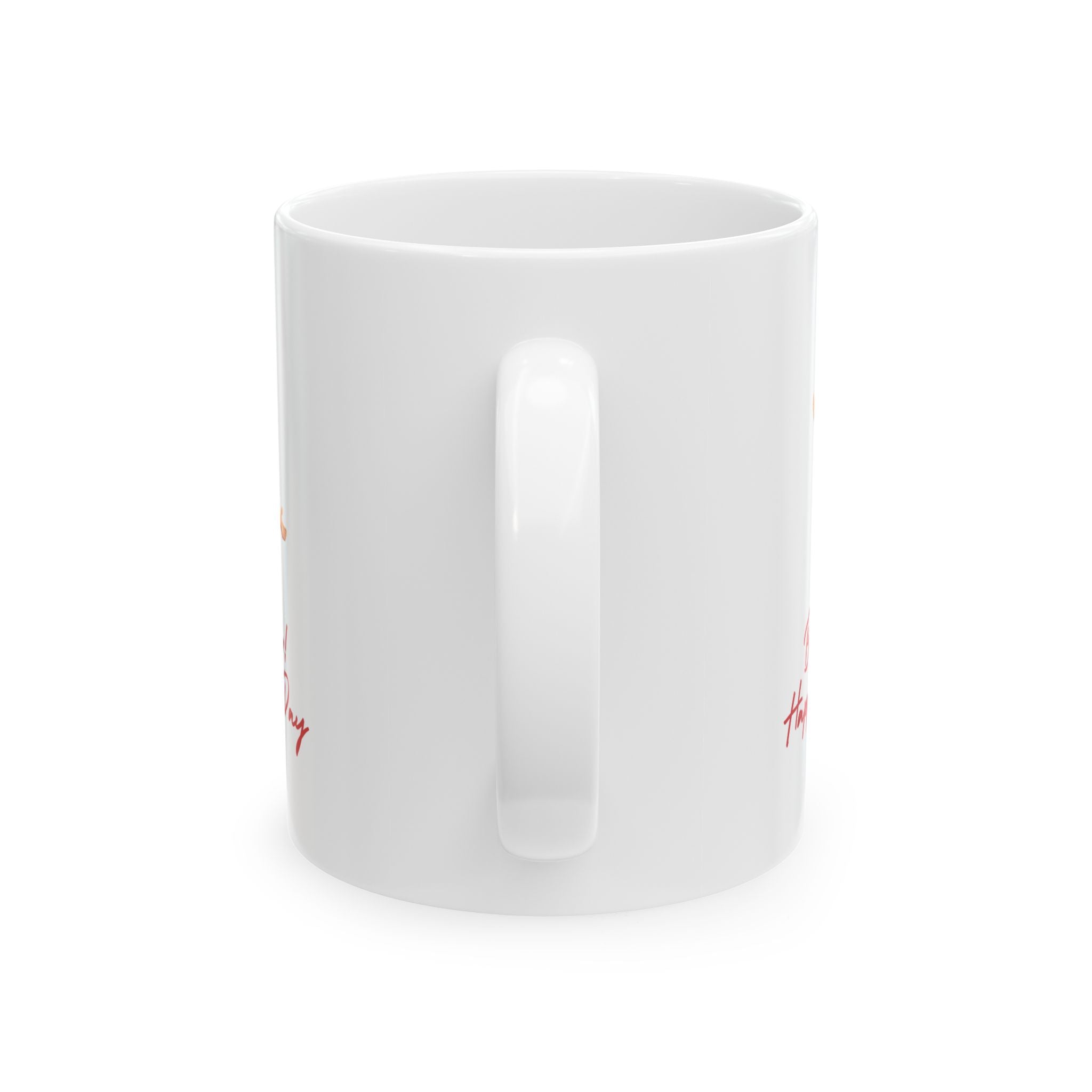 Valentine's Day Ceramic Mug – 'Best Dad Ever! Happy Valentine's Day' Cute Heart Character