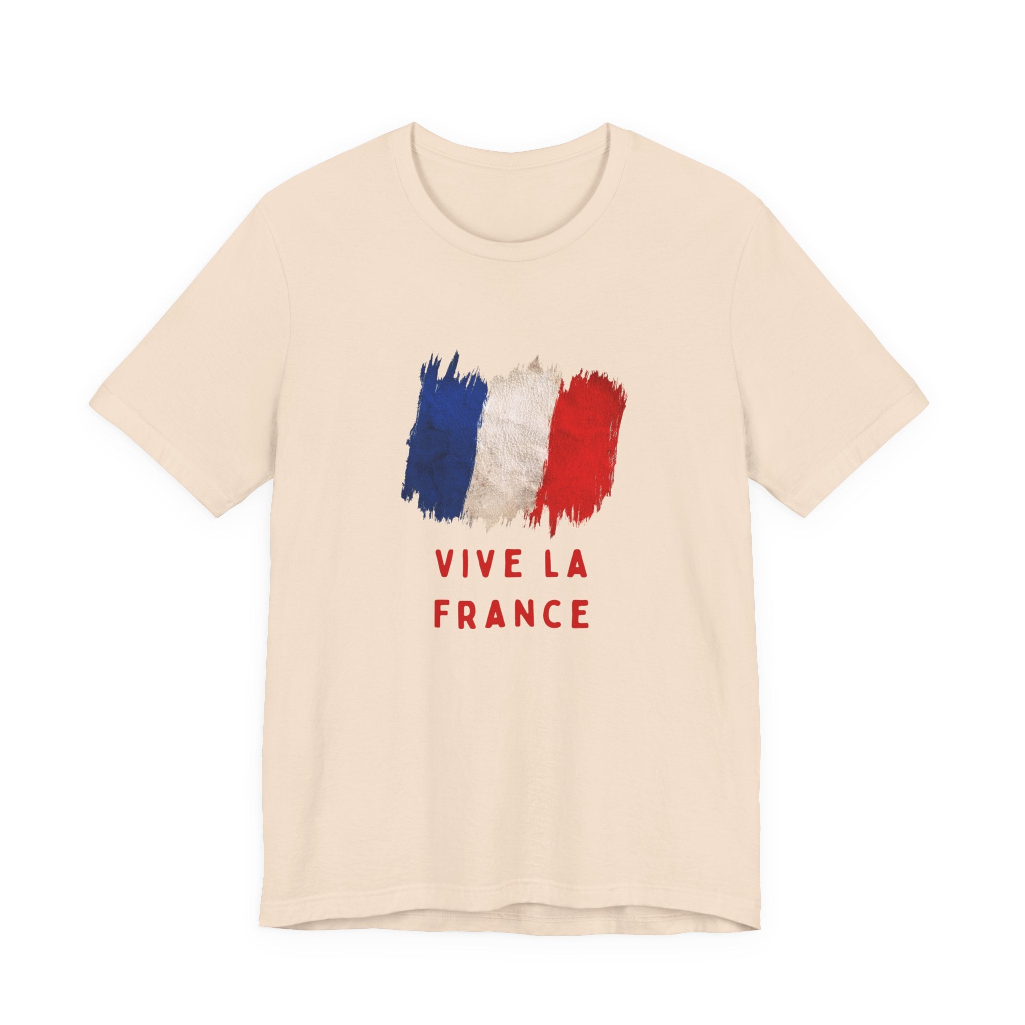 Vive La France T‑Shirt — French Flag Brushstroke Tee