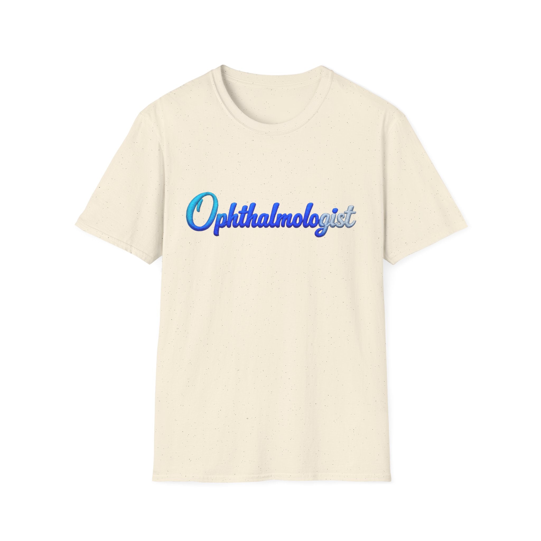 Ophthalmologist T-Shirt — Blue Script Medical Doctor Gift