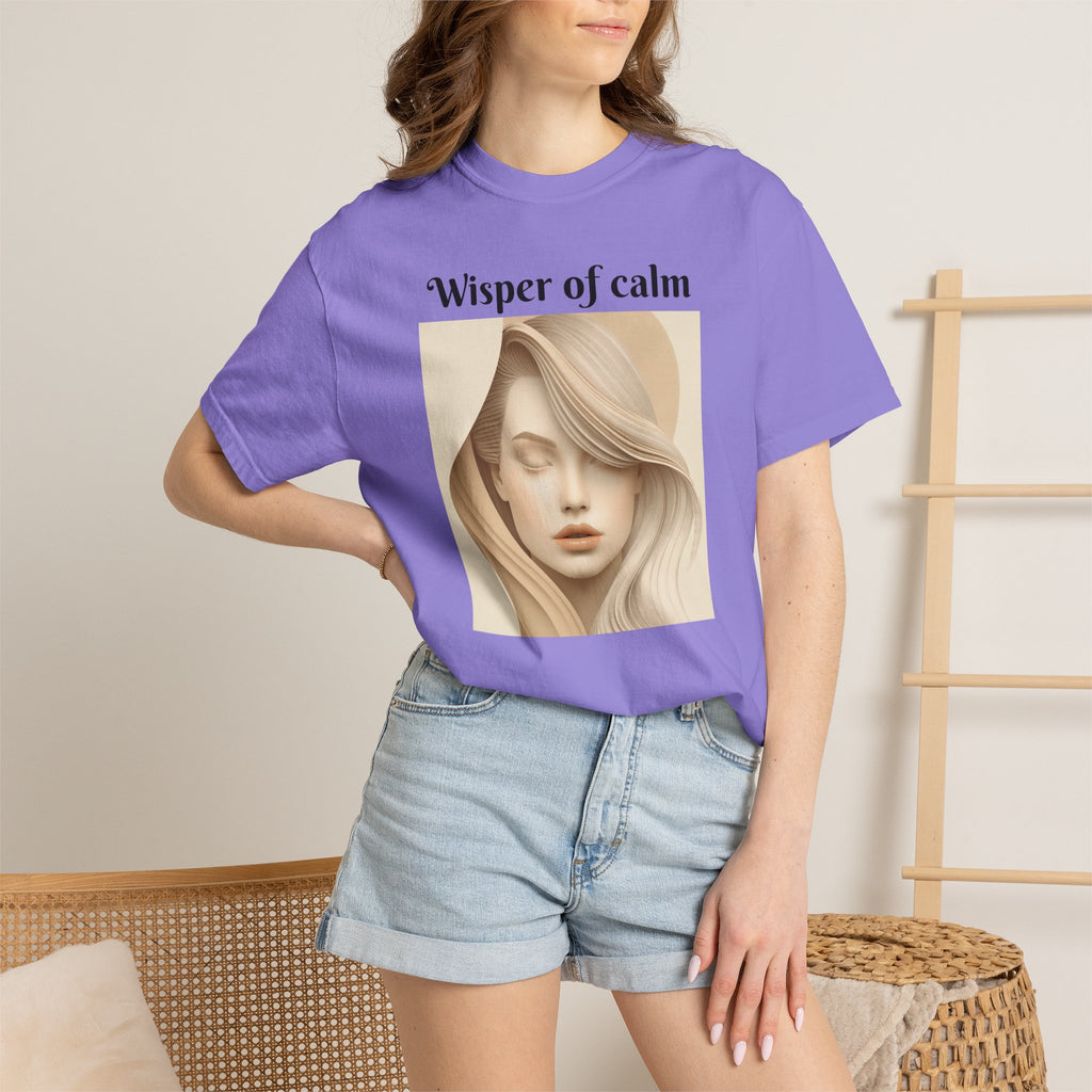 Whisper of Calm T-Shirt — Serene Portrait Graphic Tee