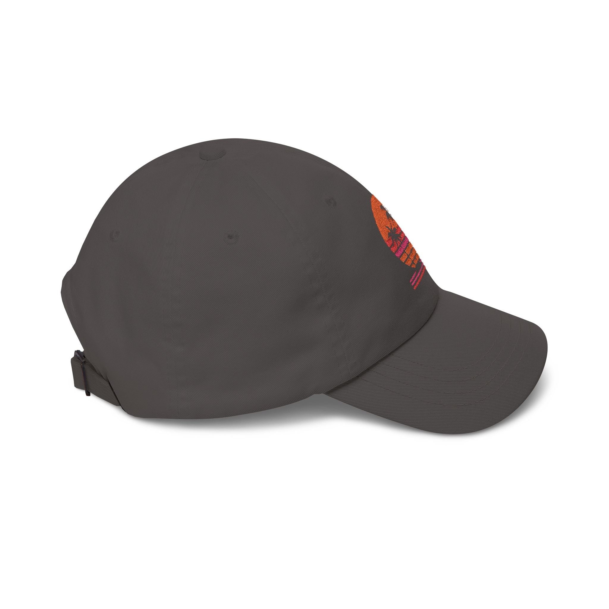 Dad Cap — Retro Sunset Palm Tree Embroidered Hat