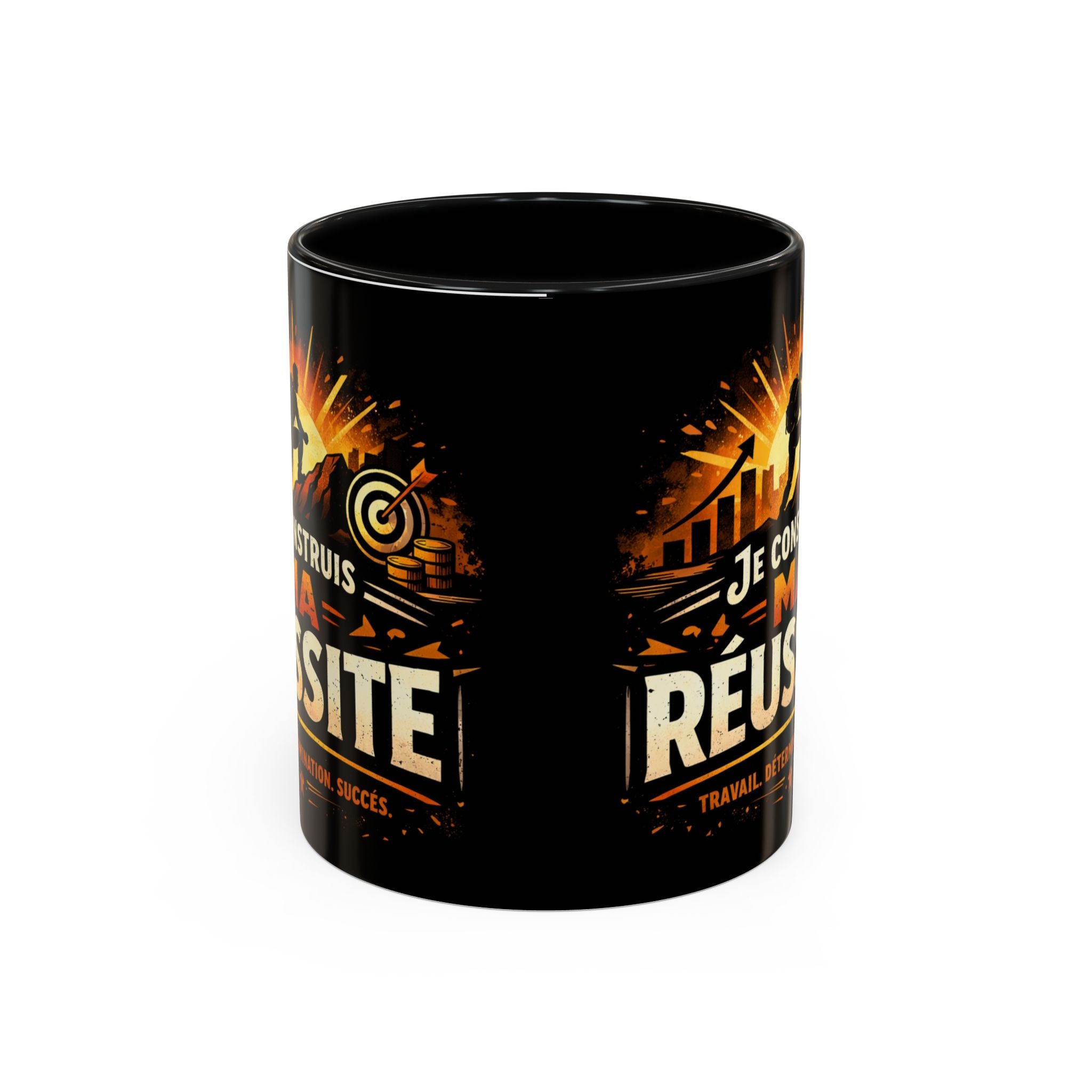 Motivational Coffee Mug — "Je Construis Ma Réussite" French Success Quote