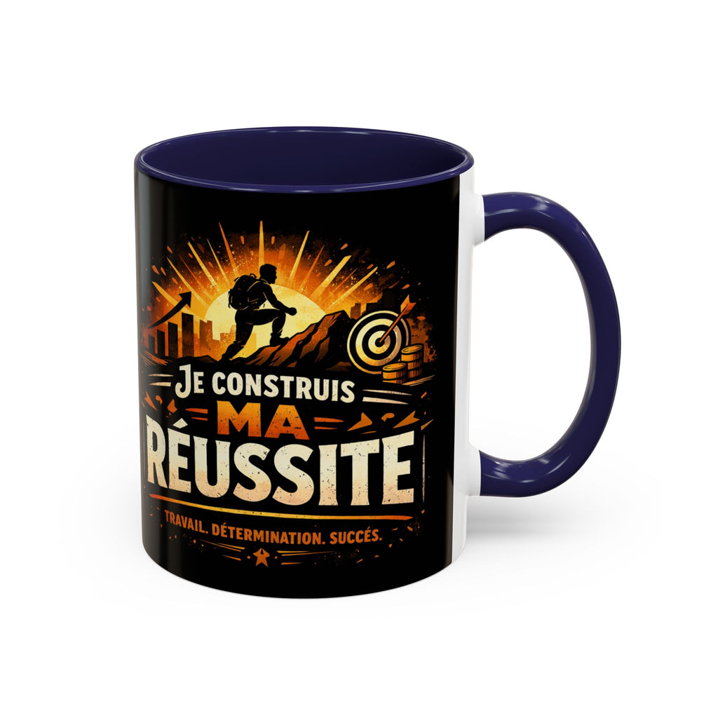 Motivational Coffee Mug — "Je Construis Ma Réussite" French Success Quote